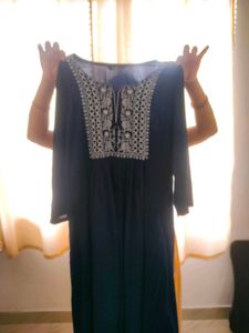 Embroidered Dark Blue Kurta💙
