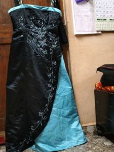 Black &amp; Turquoise Butterfly Dress