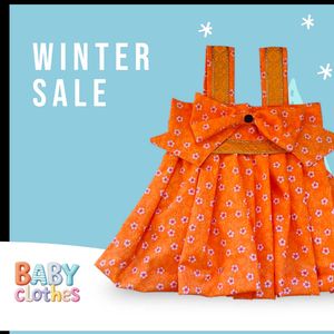 Orange Floral Baby Dress