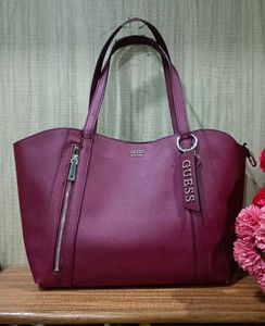 Guess Naya Women Burgundy Tote Bag