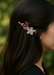 Colourful Flower Design Korean Clip