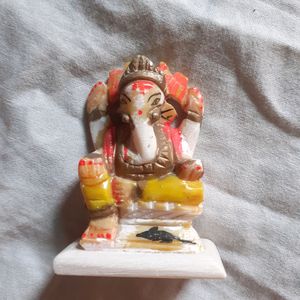 Laxmi Ganesh White Marble Idol Goddess Lokkhi &amp; God Ganesh Decorative Showpiece Lakshmi Ganesh Religious Idol &amp; Figurine Home Decor Spiritual &amp; Festive Decor Lord Ganesha Ganpati Maa Lamxi Murti Gift.