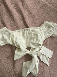 Chic White Off-Shoulder Crop Top