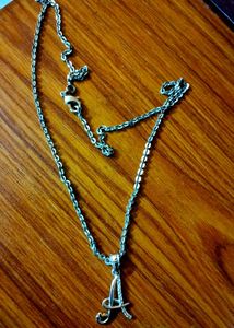 &#34;A&#34; Letter Pendant With Chain