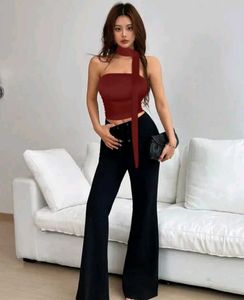 Chic Burgundy Tube Top