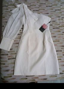 Mini White One Piece With Side Zip