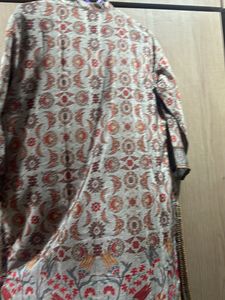Grey Short Top And Sharara Pants