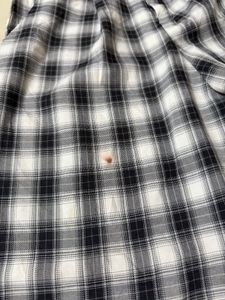 Black &amp; White Plaid Wide Leg Pants