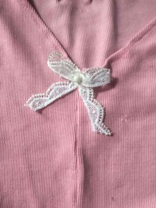 Bow Lace Pink Cute Crop Top
