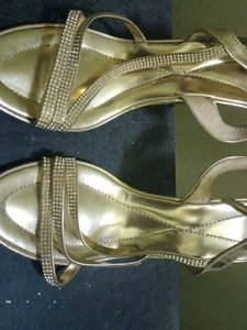 Gold Strappy Sandals