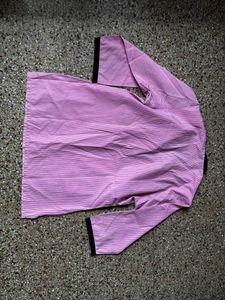pinstripe pink short kurti