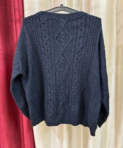 Navy Blue Pullover Sweater
