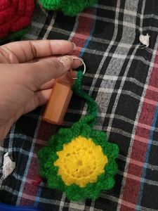 Crochet Sunflower Keychain