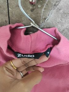 High Neck Pink Dress