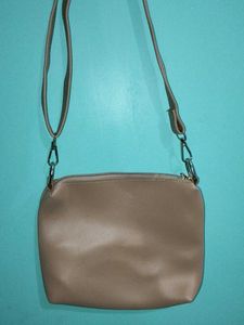 Combo Black Chain Strap Bag And Beige Sling Ba