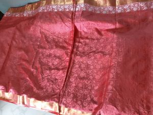 BrandNew Beautiful BanarasiSaree-Coral&amp;Gold-WithBl