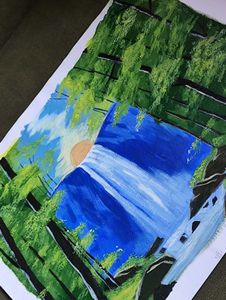 Forest Reflections acrylic painting