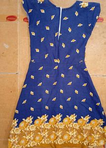 navy blue cotton Dress