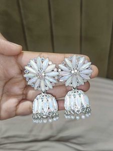 White Jhumka/Earrings