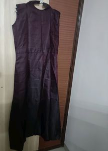 New Maroon Gown With Belt