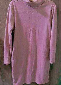 Pink Mock Neck Dress