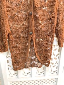 Earthy Open Weave Cardigan B