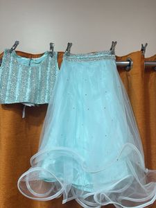 Sparkly Blue Occasion Lehanga Choli