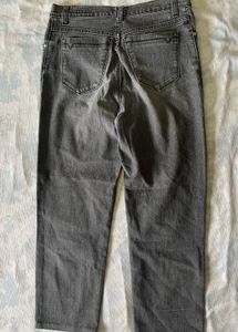Gray Straight Leg Jeans