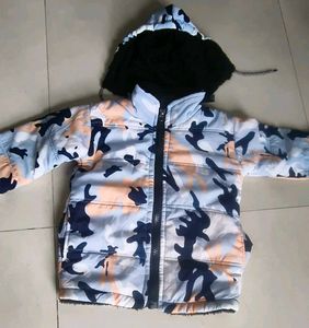 Camo Print Puffer Jacket