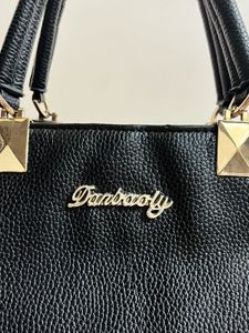 Danbaoly Black Faux Leather Handbag