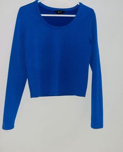 Blue Ribbed Pullover From Max