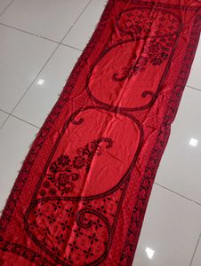 Red &amp; Black Embroidered Woolen stall