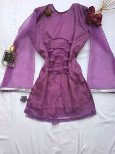 Organza Corset Back Kurti 🪻