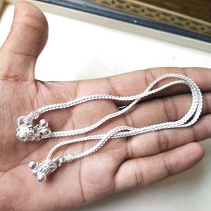 Pure Silver Chain Anklets पायल 1जोडि  For Women
