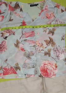 Front Flaired Floral Top