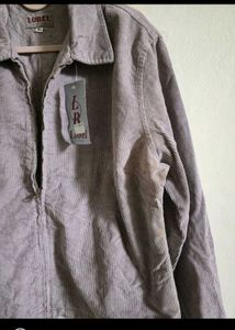 Trendy Mauve Corduroy Zip-Up Jacket