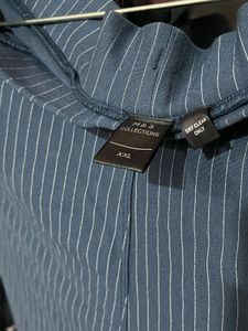 MARKS &amp; SPENCER Striped Blue Pants