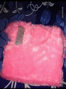 Pink Fuzzy Crop Top
