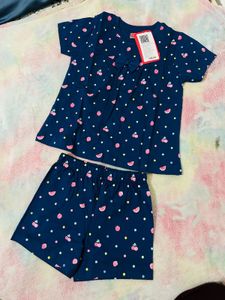 Babyhug Girl's Fruit Print  Set For Summer