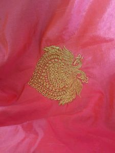 Rain Pink Colour Saree With Double Tone Colou