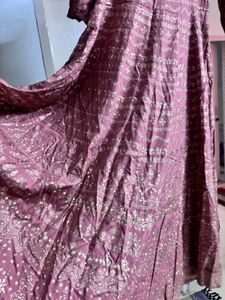 “Avaasa” Mauve Flared Ethnic Gown