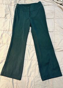 Pinstripe Flare Leg Trousers