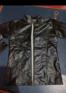 Black Faux Leather Moto Jacket