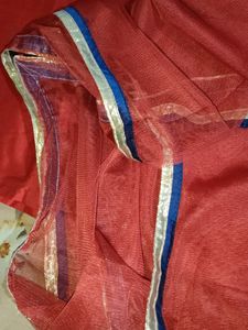 Red Colored Net Lehenga Set For Women