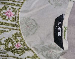 Embroidered White Top