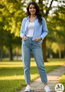 Light Wash blue striped shirt