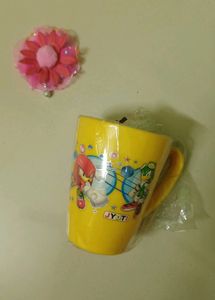 Yellow Cartoon-Printed Cup 💛