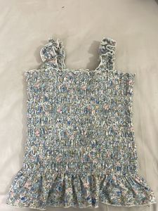 Floral Smocked Crop Top