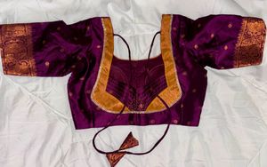 Purple Readymade Saree Blouse