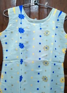 Jamdani Kurti Sleeve Given Inside